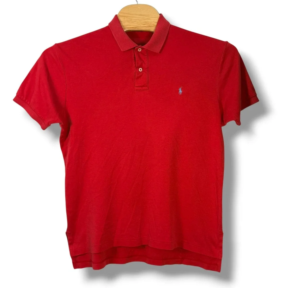 Polo Ralph Lauren Polo Shirt Men XL Pink Blue Pony Vintage Preppy Golf